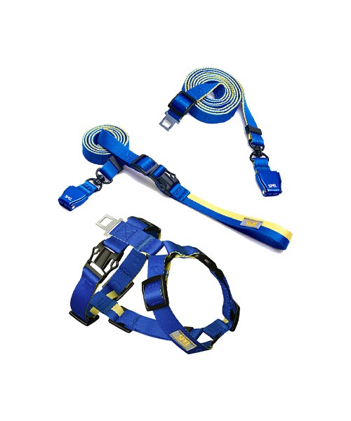 [SEPL] Air TY harness + 2m Leash + 3m extension Lesah Set Blue
